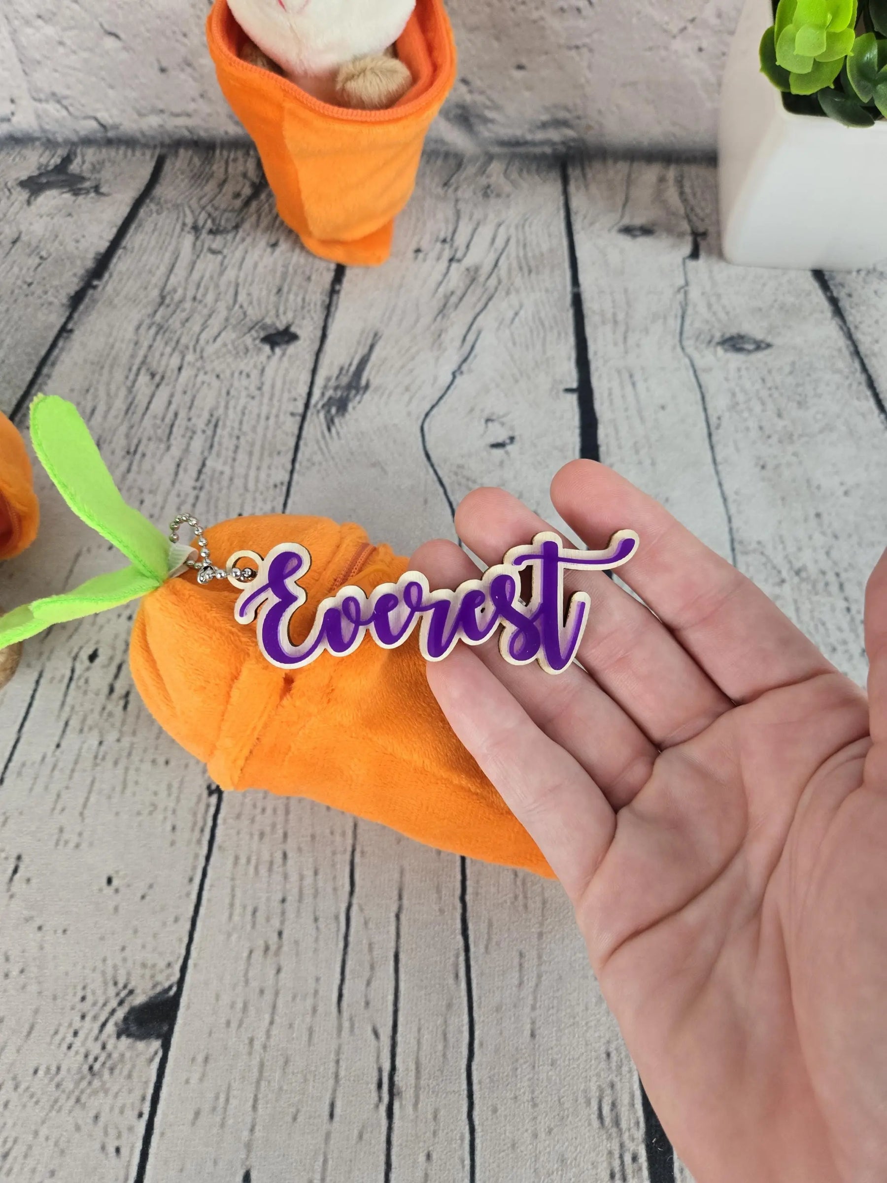 Personalized Bunny Rabbit Key Chain EverLee Creations