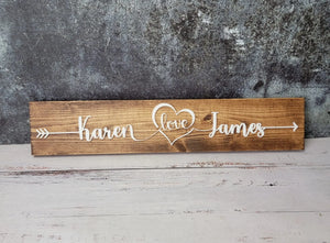 Personalized Couples Name Pallet Sign by EverLee Creations, Southern home decor main product photo