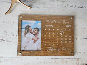 Personalized Couples Picture Frame with Calendar EverLee Creations