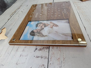 Personalized Couples Picture Frame with Calendar EverLee Creations