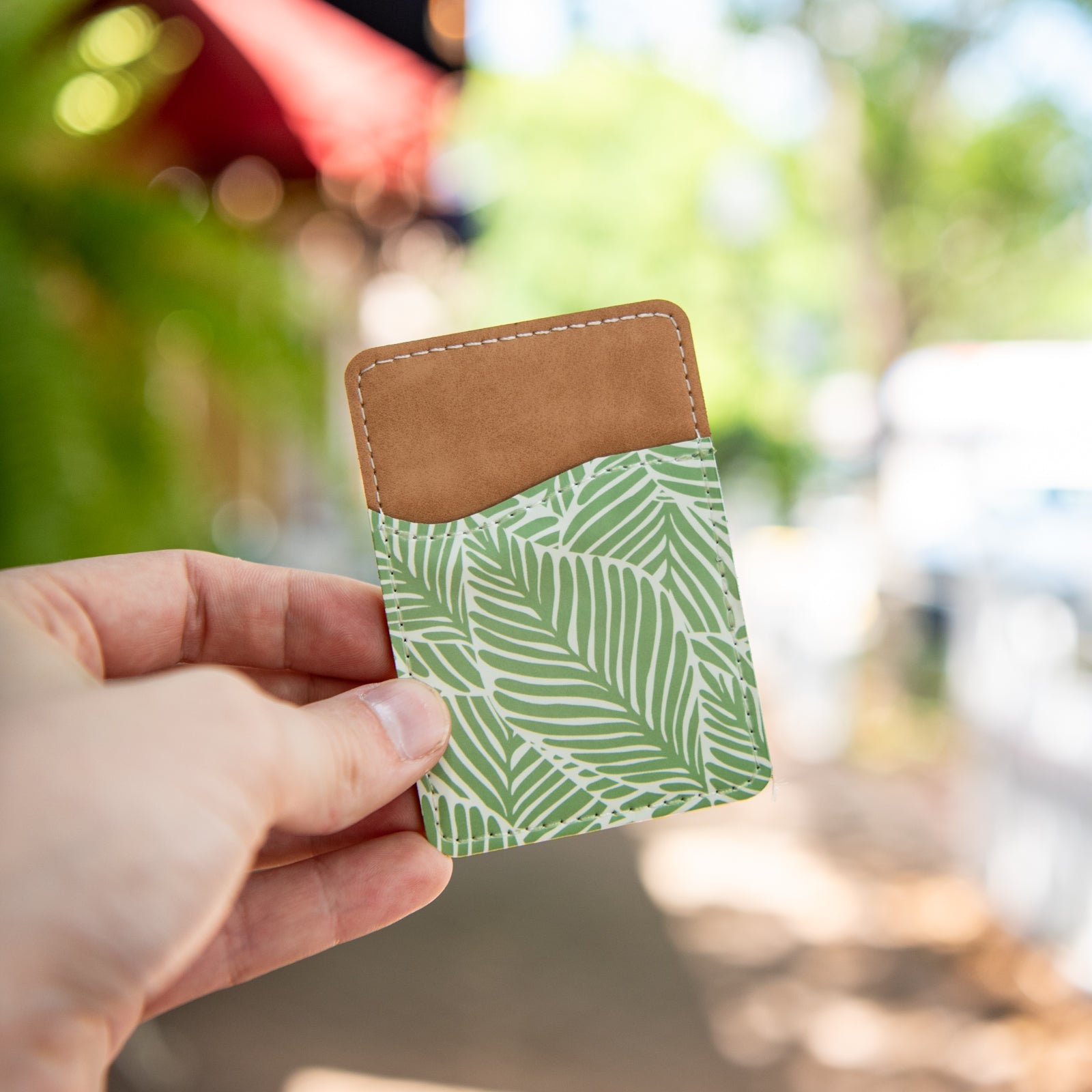 Leafy Luxe - Phone Wallet by Still Magnolia, handmade leather goods main product photo
