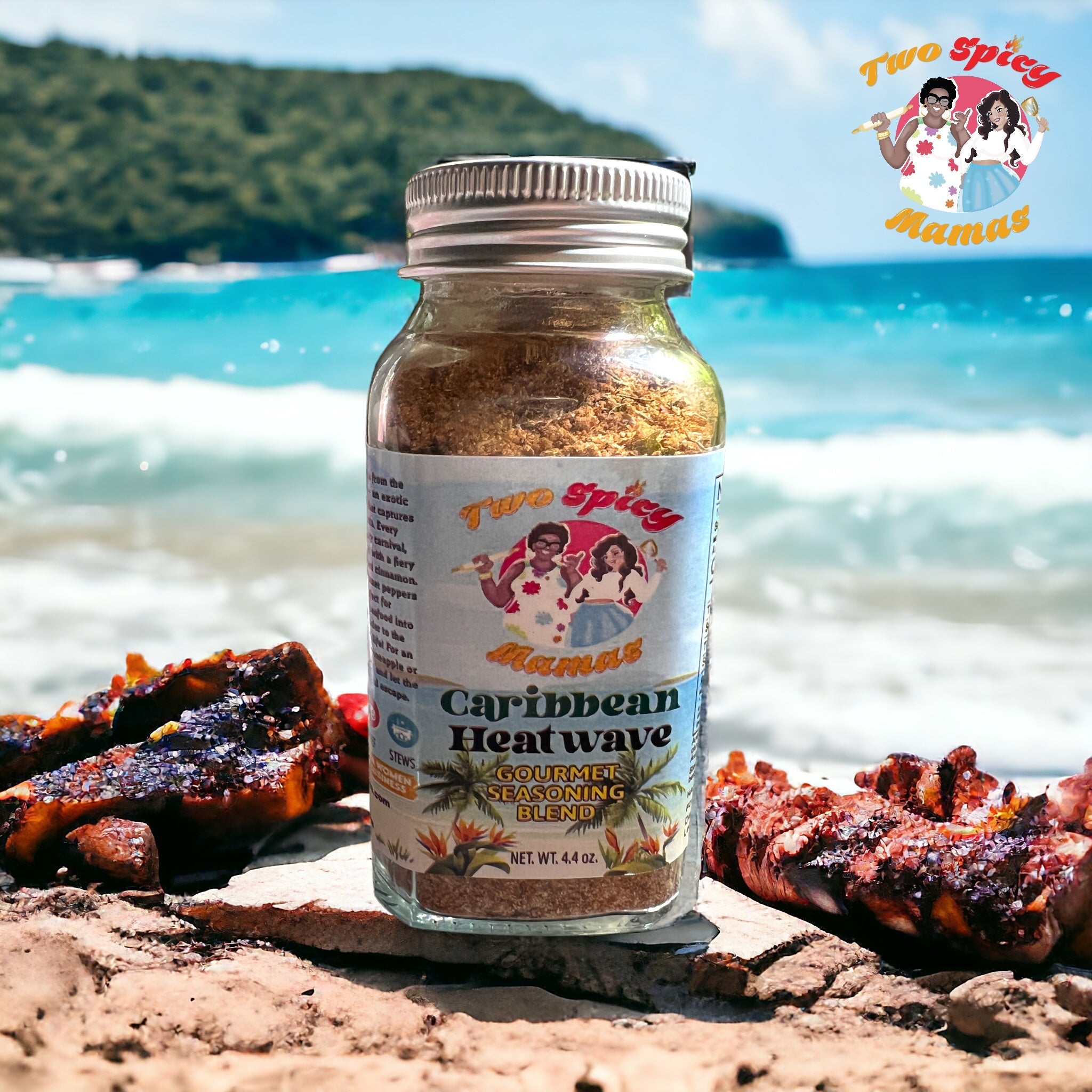 Caribbean Heatwave Gourmet Seasoning Blend Two Spicy Mamas
