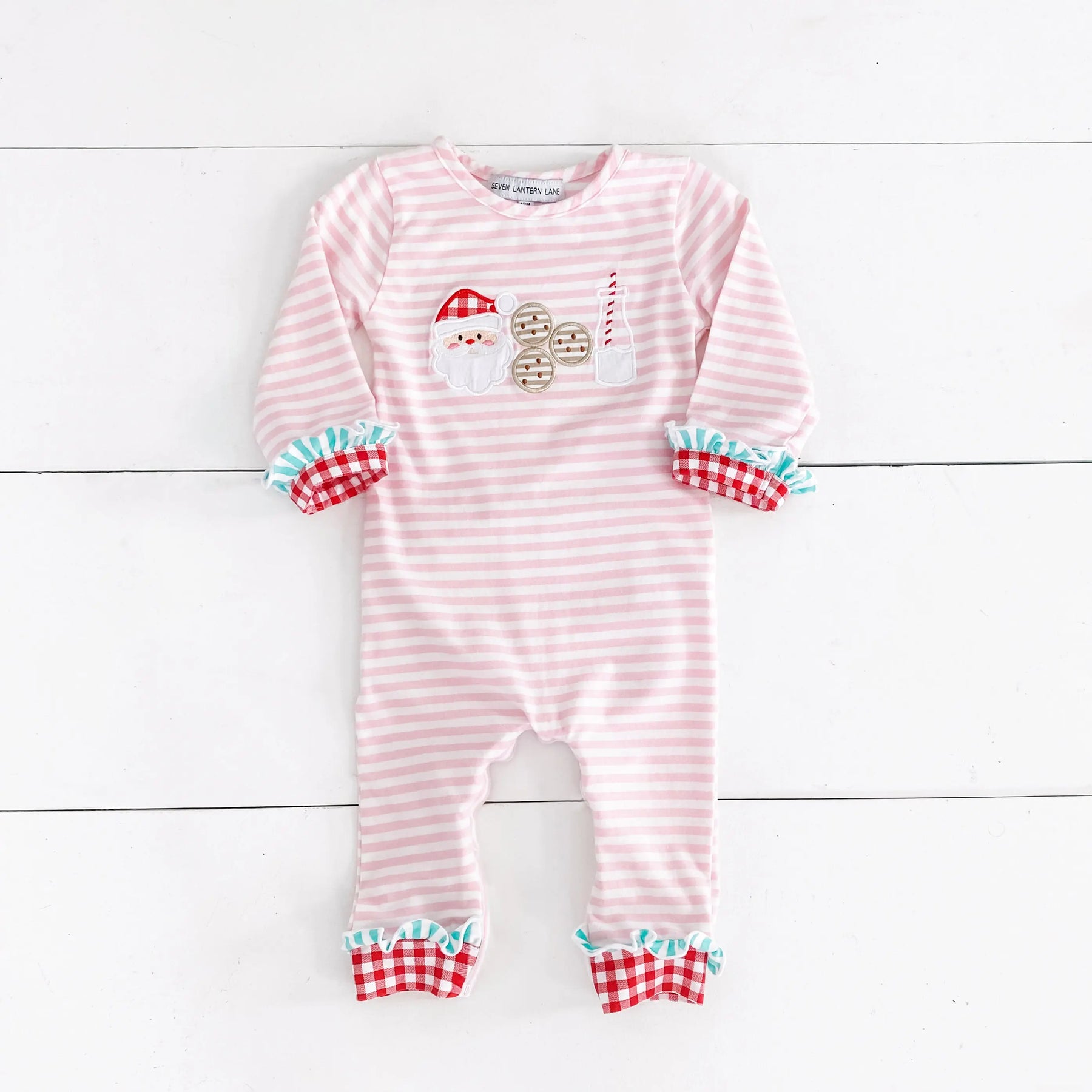 Pink Cookies For Santa Romper Seven Lantern Lane