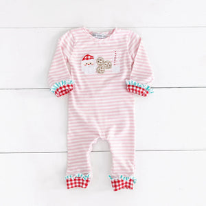 Pink Cookies For Santa Romper Seven Lantern Lane