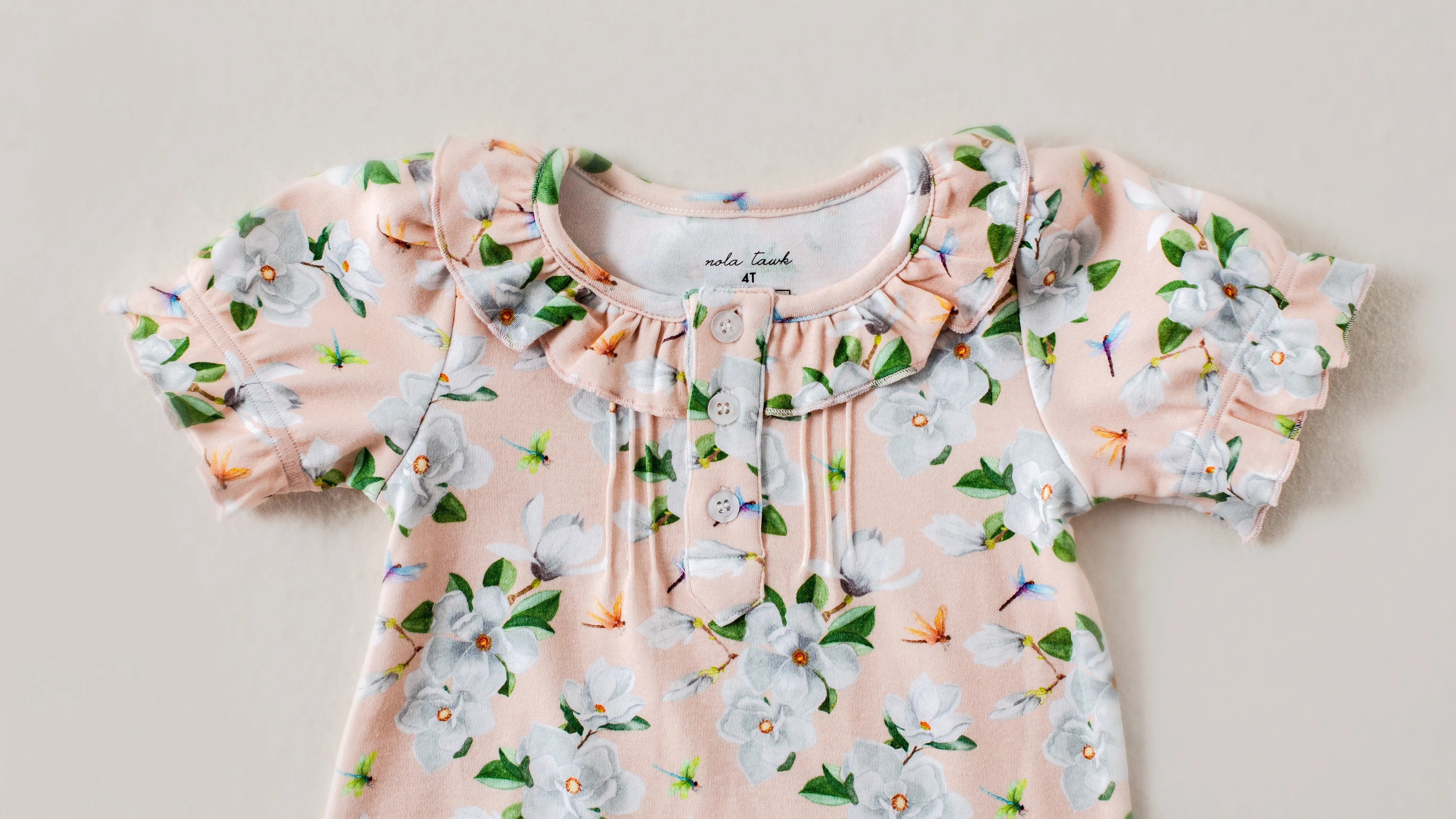 Pink Magnolia Organic Cotton Play Dress Nola Tawk