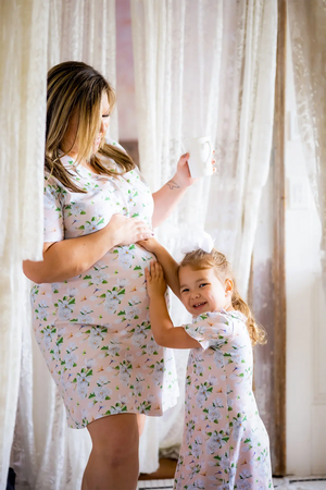 Pink Magnolia Women's Organic Cotton Pajama by Nola Tawk, Southern food gift detail photo 2