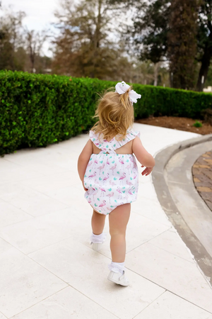 Pink Paradise Organic Muslin Bubble Romper Nola Tawk