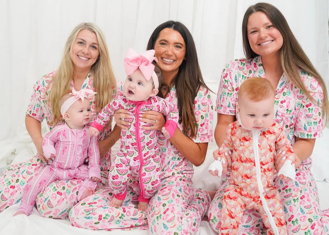 Pink Summer Spritz - Short Sleeve + Pant Pajama Set KenzKustomz