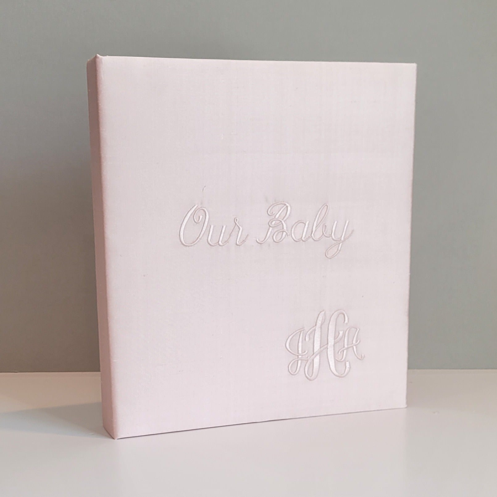 Baby Memory Book - Pink Shantung (NO Bow) by AP Creations in Tuscaloosa, paper gift main product photo
