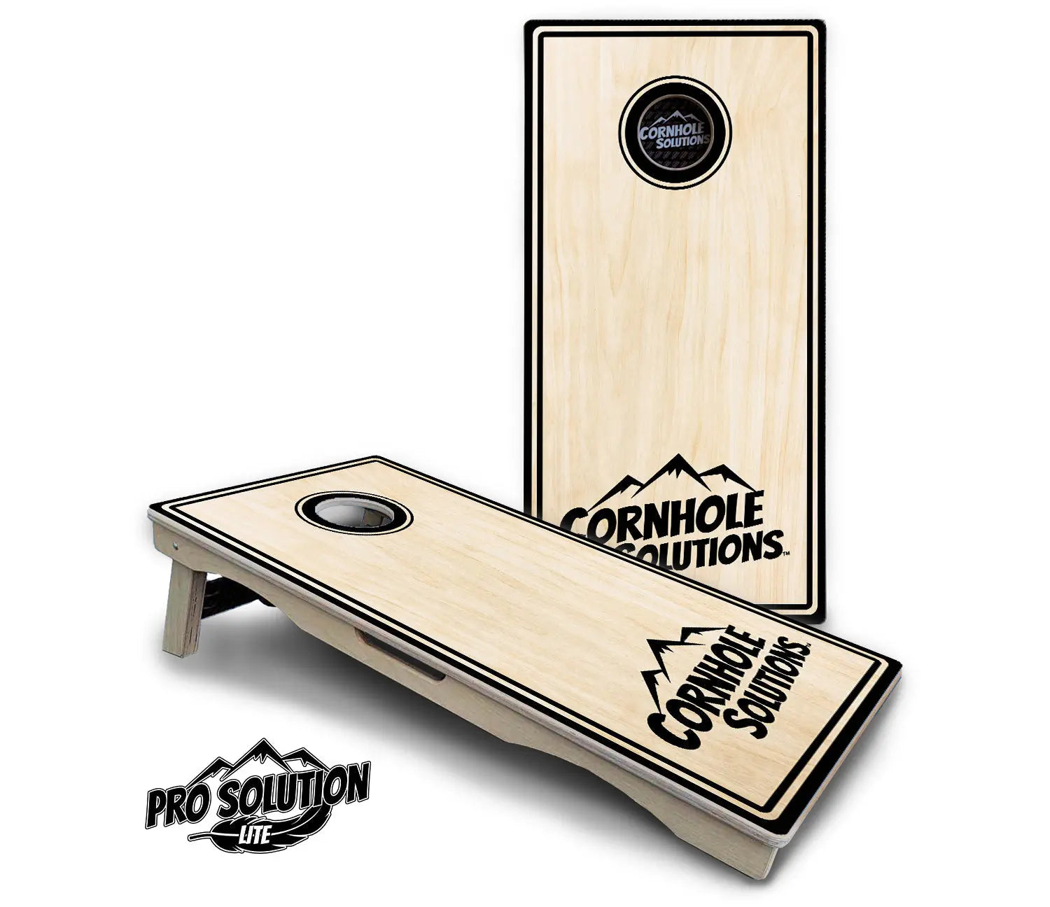Pinstripe CS Logo Cornhole Boards - Pro Solution Lite Series Cornhole Solutions