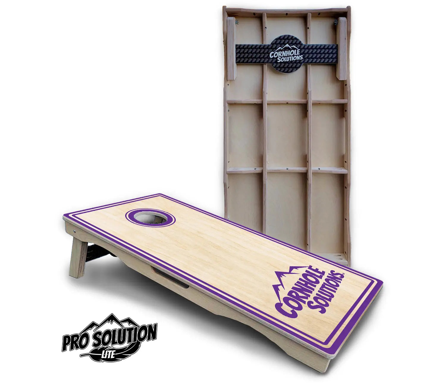 Pinstripe CS Logo Cornhole Boards - Pro Solution Lite Series Cornhole Solutions
