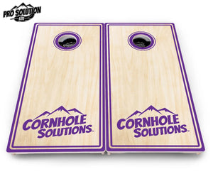 Pinstripe CS Logo Cornhole Boards - Pro Solution Lite Series Cornhole Solutions