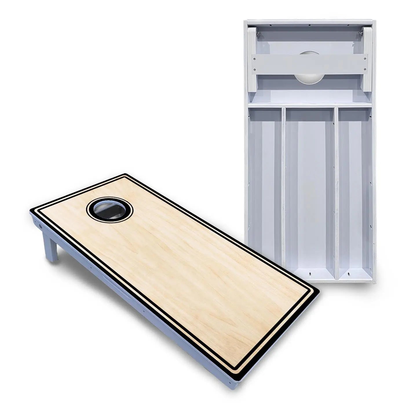 Pinstripe Cornhole Boards - All Weather Series by Cornhole Solutions, custom cornhole board main product photo