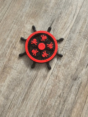 Pirate Ship Wheel Fidget Spinner – Nautical Sensory Toy | ADHD Focus Spinner for Kids by The Tween Space, 3D printed gift main product photo