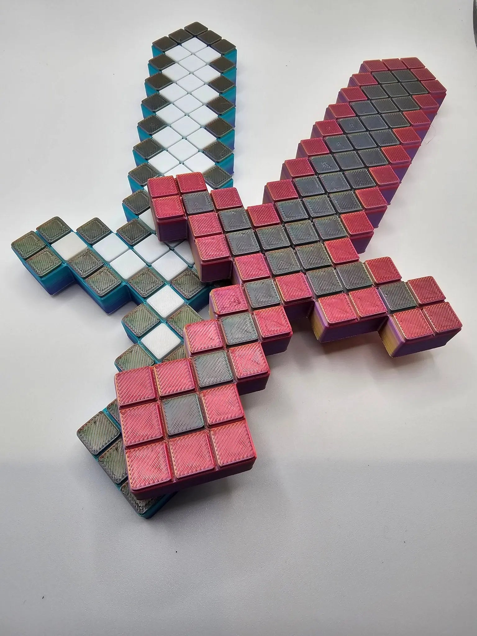 Pixel Warrior Sword: 3D Printed Toy for Kids | Minecraft Inspired