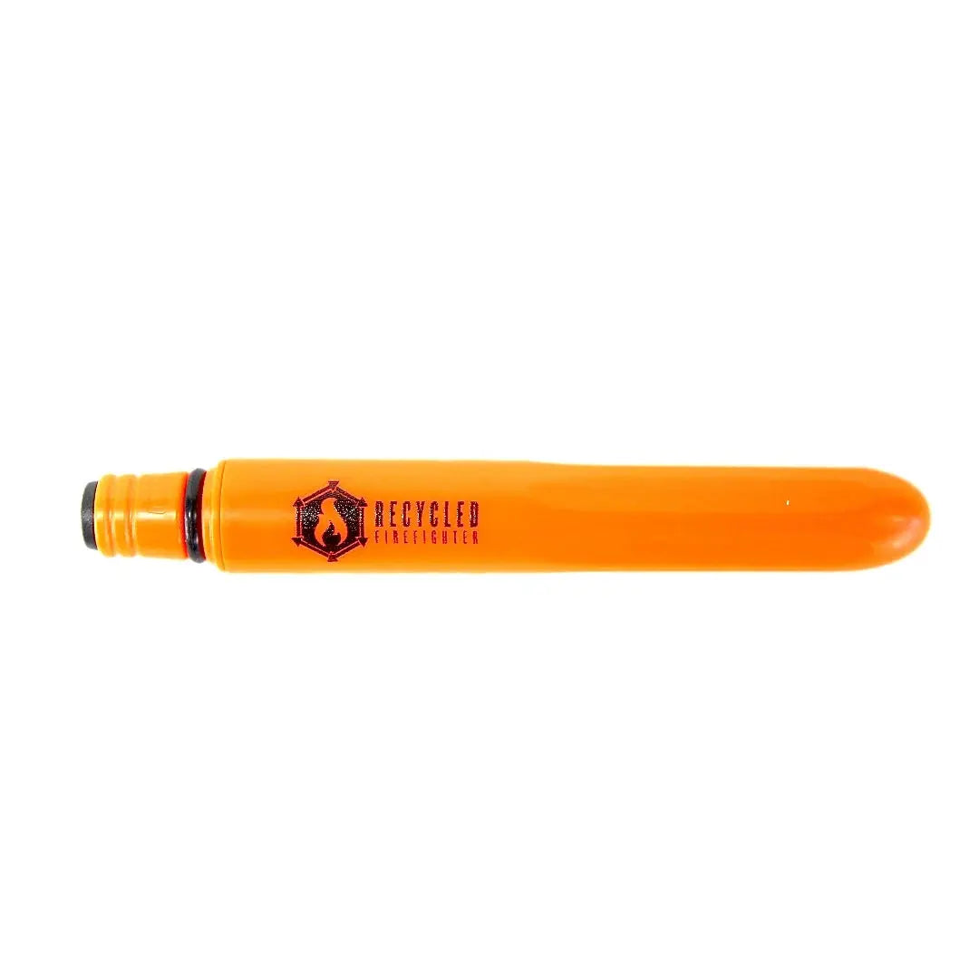 Orange plastic Pokka Pen with Recycled Firefighter logo