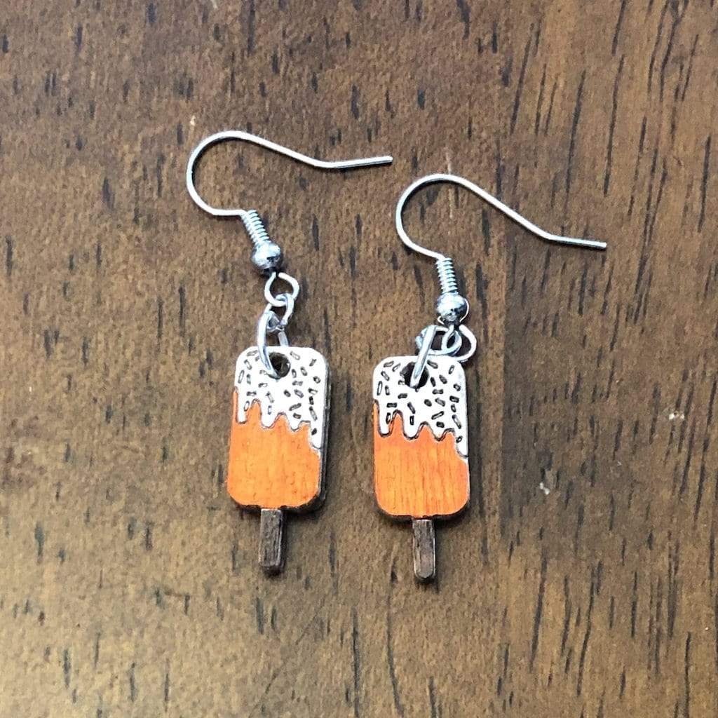Popsicle Wooden Dangle Earrings | Summer Food Jewelry