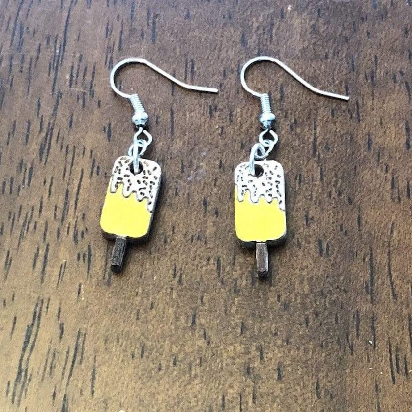 Popsicle Wooden Dangle Earrings | Summer Food Jewelry by Cate's Concepts, LLC, handmade jewelry detail photo 2