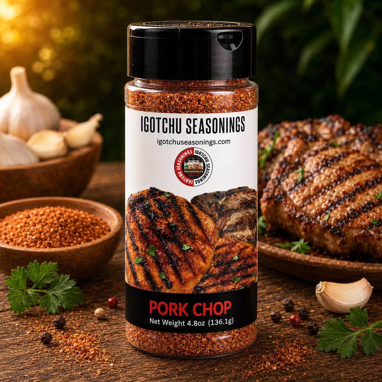 Igotchu Pork Chop seasoning by Igotchu Seasonings, Southern food gift main product photo