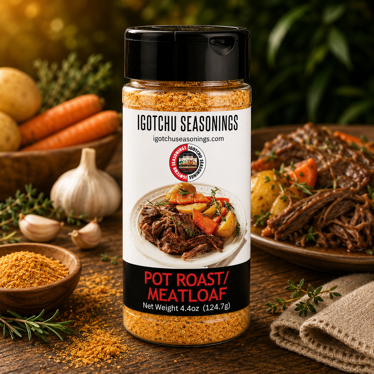 Igotchu Meatloaf seasoning by Igotchu Seasonings, Southern food gift main product photo