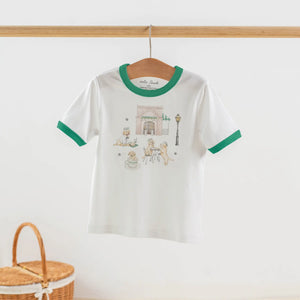 Powdered Sugar & Puppies Organic Cotton Kids Tshirt by Nola Tawk, Southern lifestyle apparel main product photo
