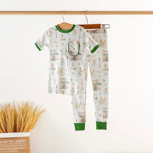 Powdered Sugar and Puppies Organic Cotton Kids Pajamas Nola Tawk