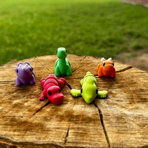 Prehistoric Pals Mini Fidget Toy Bundle | 3D Printed Dinosaur Toys by Mushroom Lady Co, paper gift detail photo 2