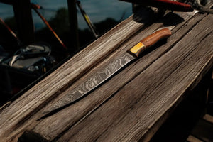Premium Damascus Fillet Knife – 12.5" Handmade Precision Damascus Knife Store