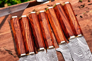 Premium Damascus Kitchen Knives Set – Handmade & Sharp Damascus Knife Store