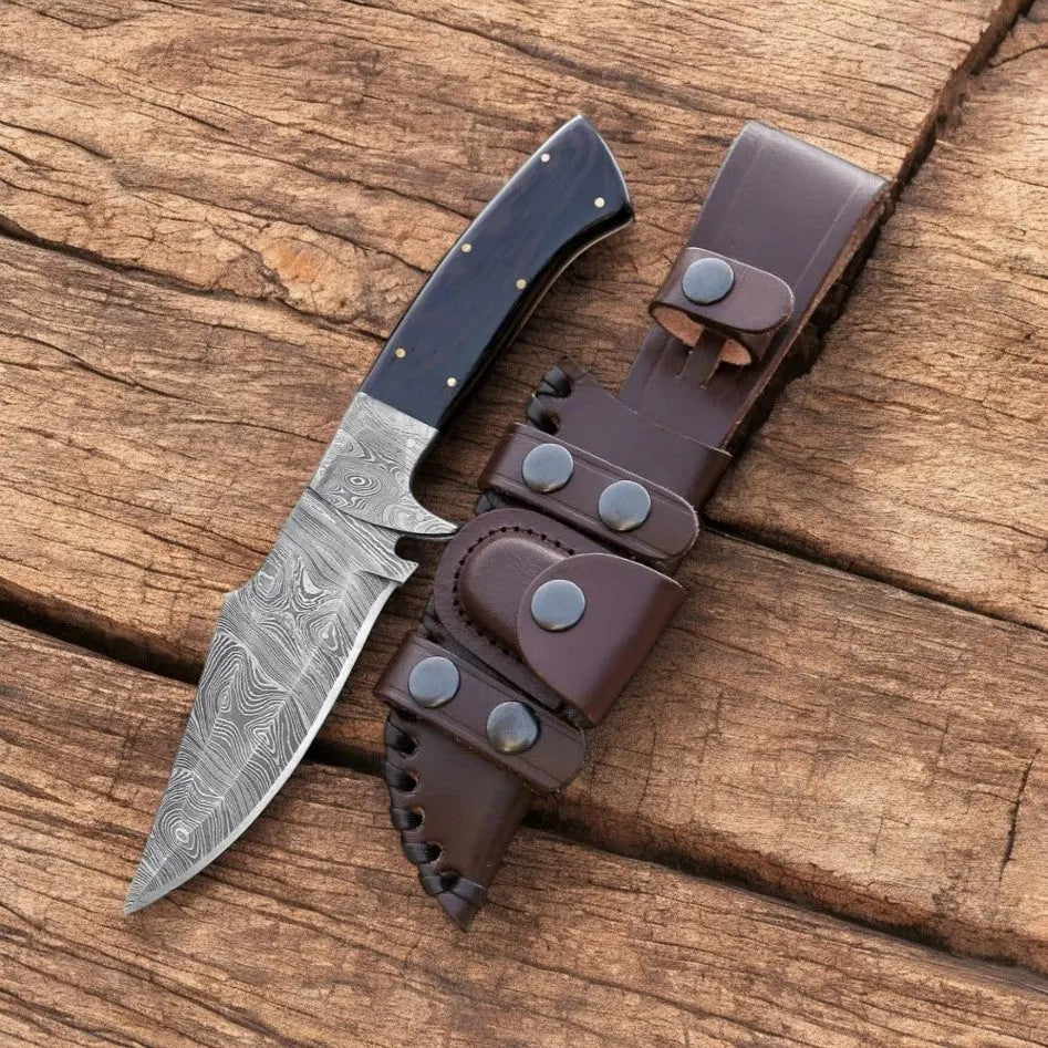 Premium Damascus Steel Hunting Knife – 9" Custom Handmade Damascus Knife Store