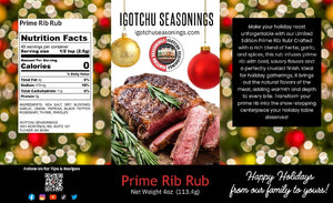 Prime Rib Rub 5.5 oz Holiday Limited Edition by Igotchu Seasonings, Southern food gift detail photo 2