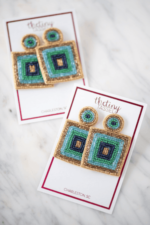 The Noisette Earring in Blues by TheTinyTassel, handmade jewelry main product photo