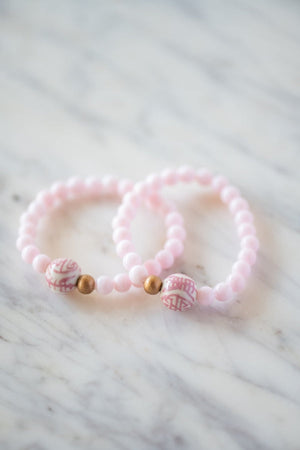 The Darcy Bracelet in Pink by TheTinyTassel, handmade jewelry main product photo