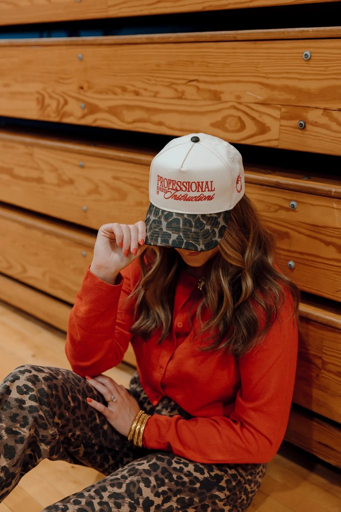 Professional Repeater of Instructions - Leopard Vintage Hat KenzKustomz