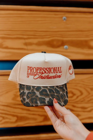 Professional Repeater of Instructions - Leopard Vintage Hat KenzKustomz