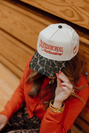 Professional Repeater of Instructions - Leopard Vintage Hat KenzKustomz