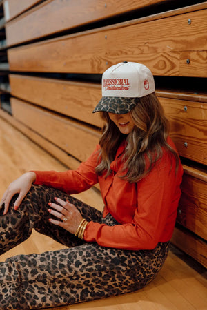 Professional Repeater of Instructions - Leopard Vintage Hat KenzKustomz