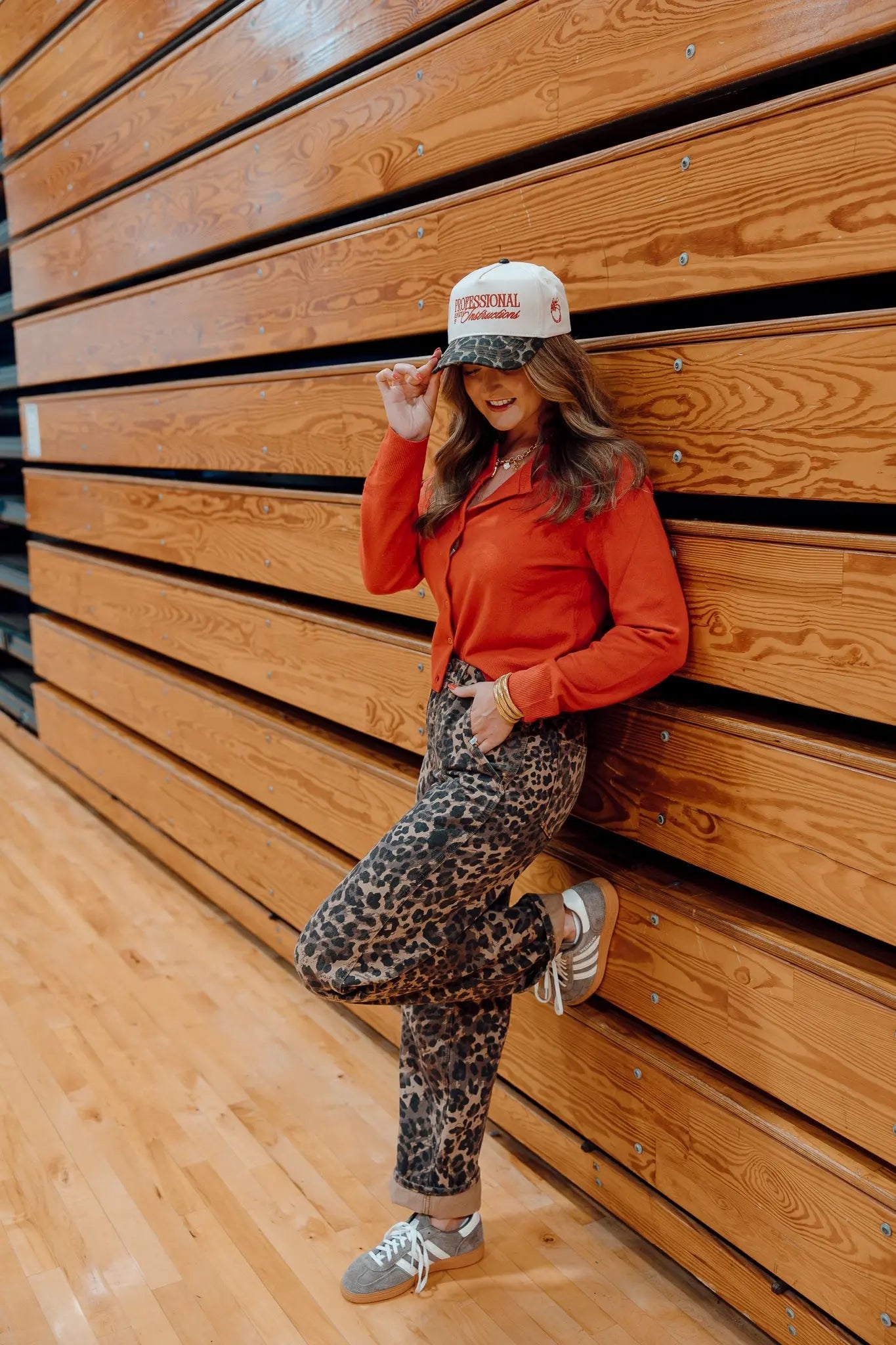 Professional Repeater of Instructions - Leopard Vintage Hat KenzKustomz
