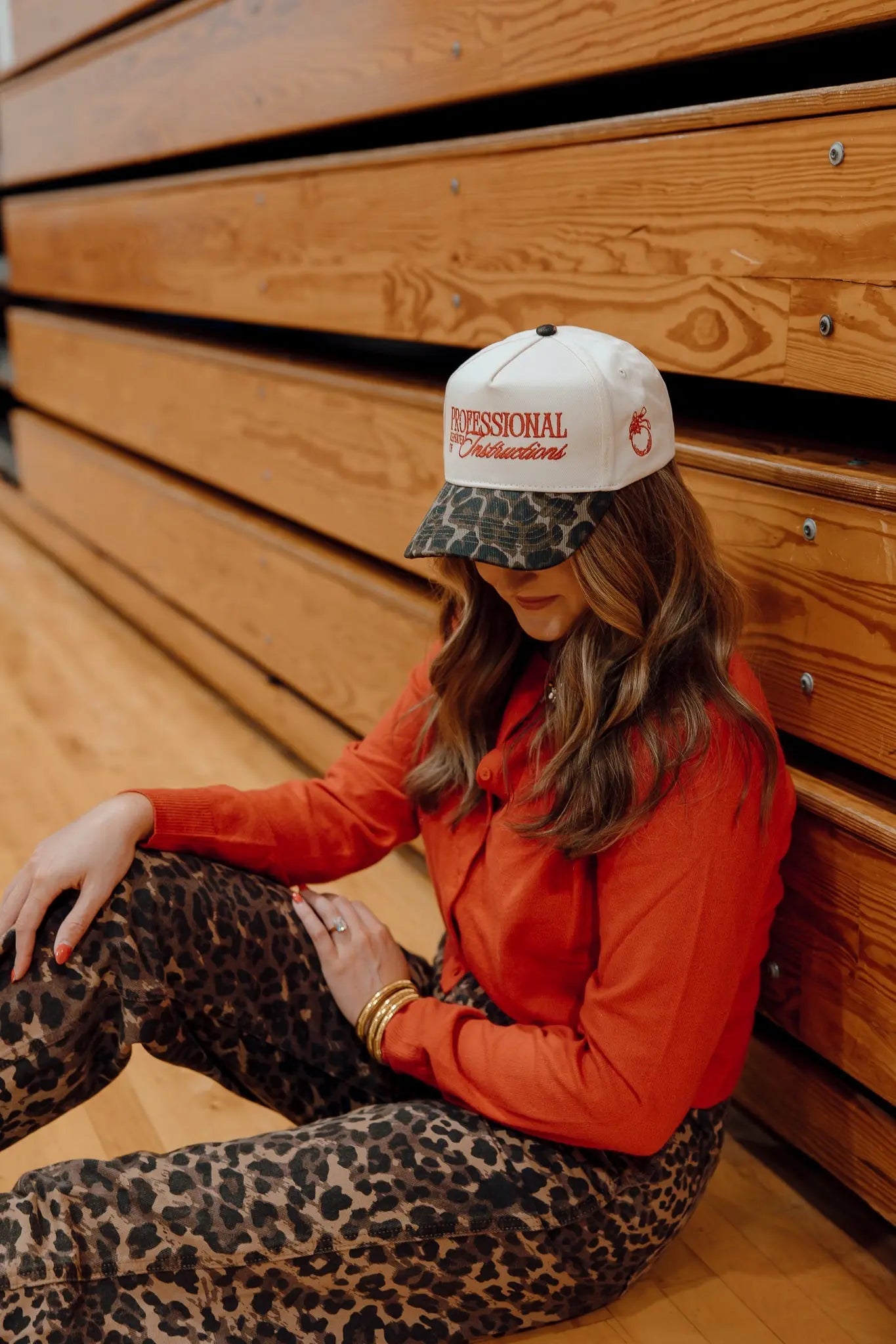 Professional Repeater of Instructions - Leopard Vintage Hat KenzKustomz