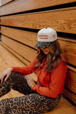 Professional Repeater of Instructions - Leopard Vintage Hat KenzKustomz