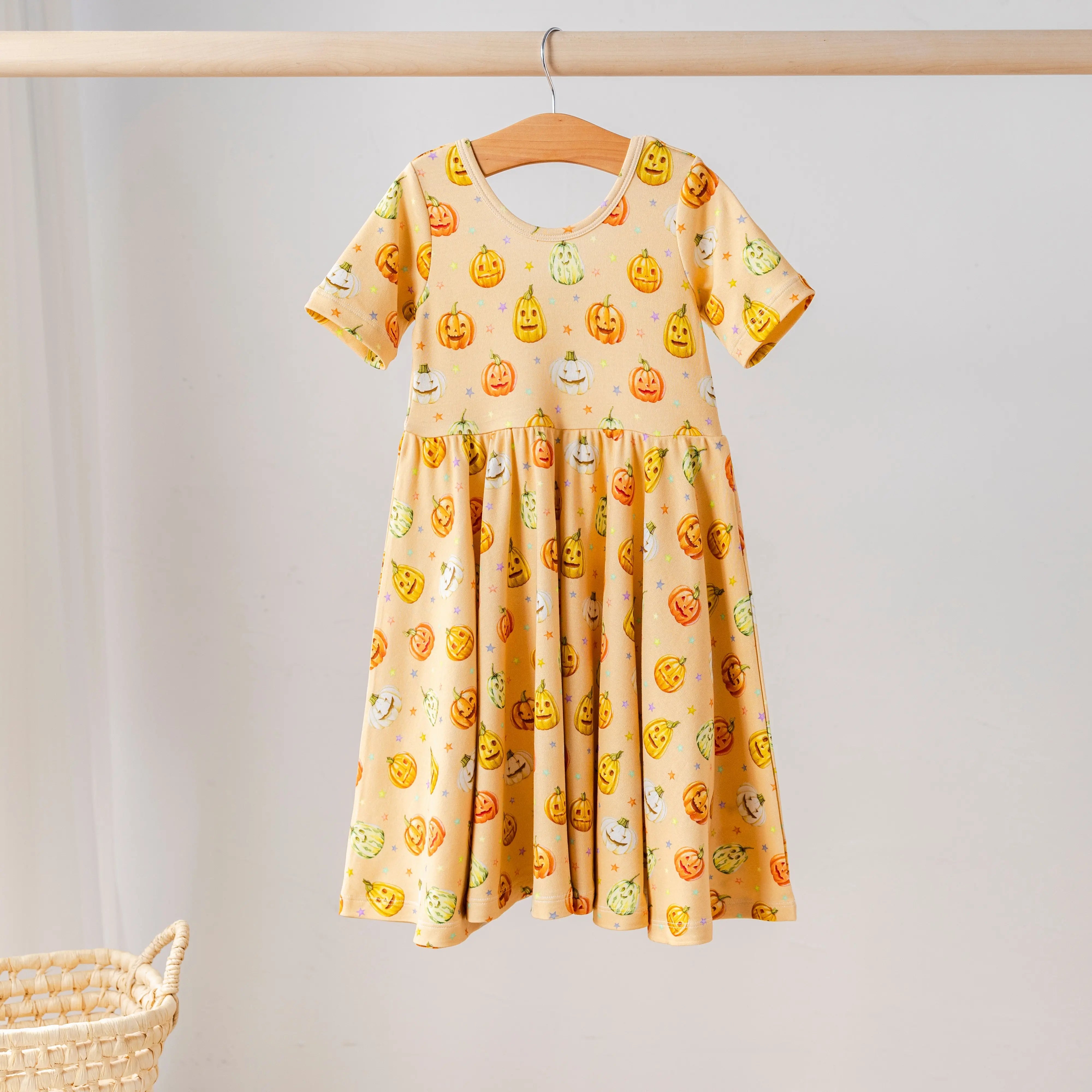 Pumpkin Pals Organic Cotton Dress for Kids Nola Tawk