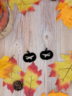 Pumpkin Plane Earrings EverLee Creations