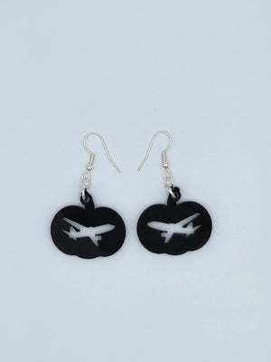 Pumpkin Plane Earrings EverLee Creations