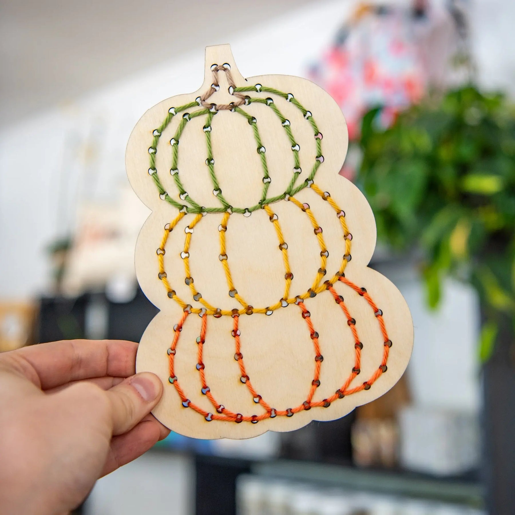 Pumpkin Yarn Embroidery Kit Still Magnolia