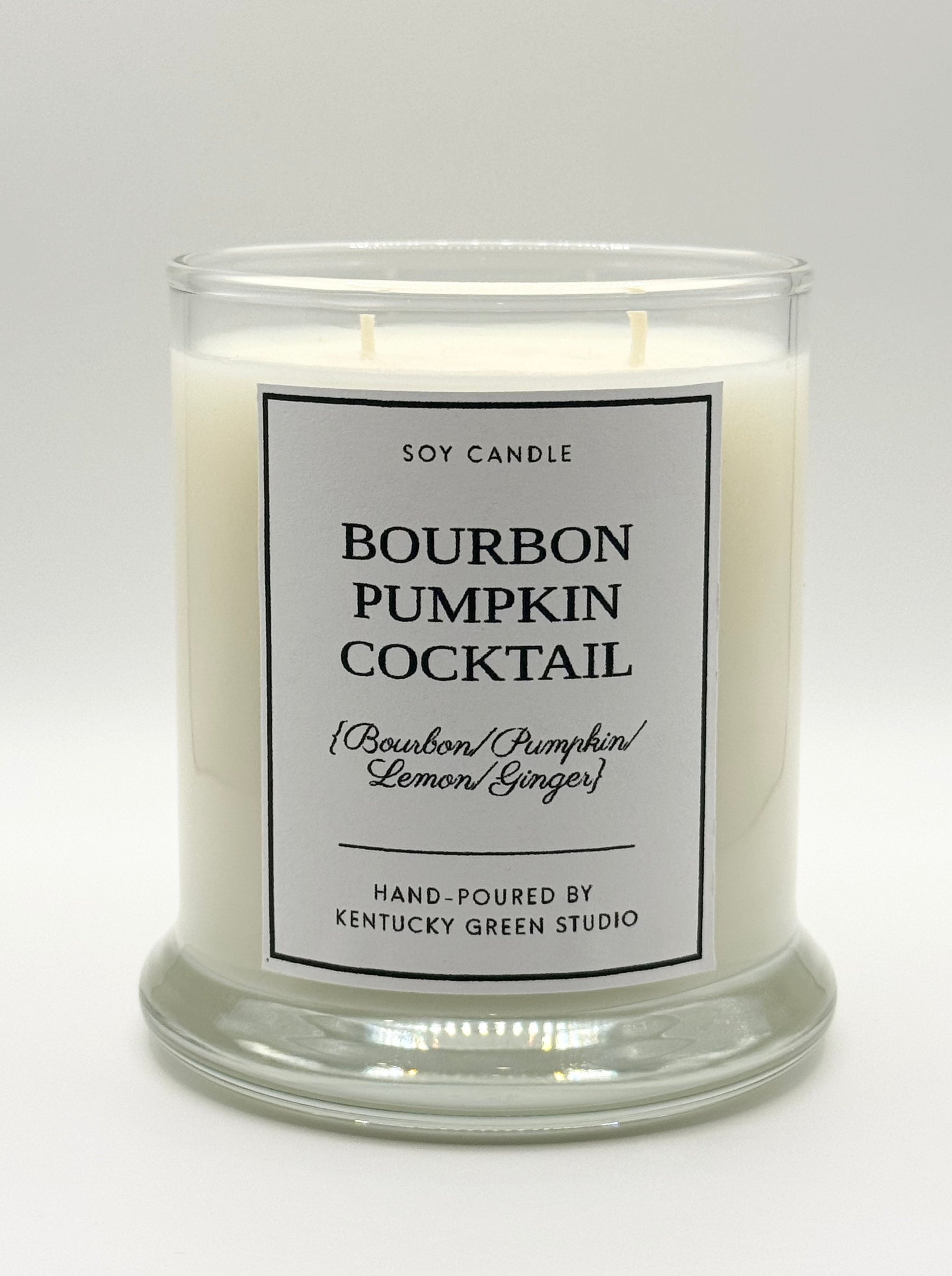 Bourbon Pumpkin Cocktail Soy Candle by Kentucky Green Studio, scented candle main product photo