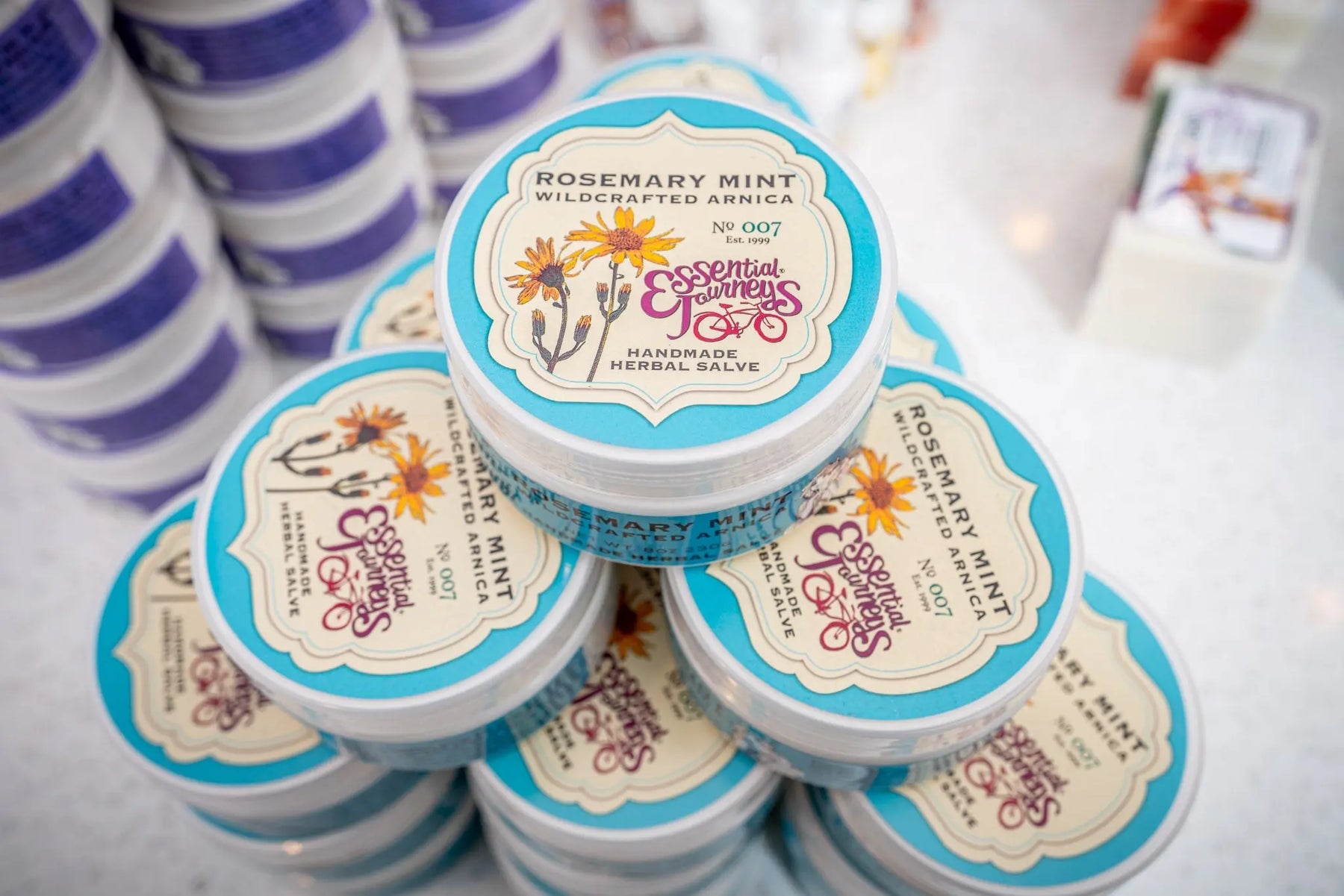 Rosemary Mint Arnica Salve 8 Oz. by Essential Journeys, handmade bath and body detail photo 4