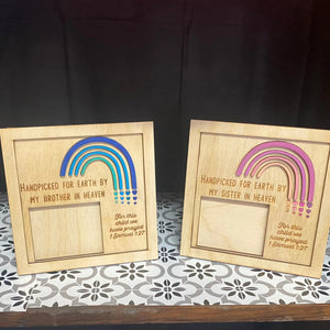 Rainbow Baby Ultrasound Frame by Poor Hog Customs, children's boutique clothing detail photo 3