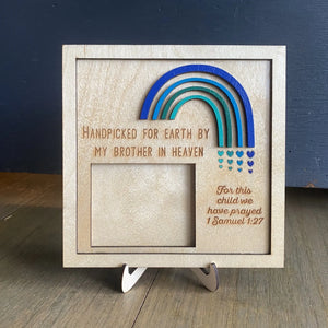 Rainbow Baby Ultrasound Frame by Poor Hog Customs, children's boutique clothing detail photo 5