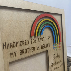 Rainbow Baby Ultrasound Frame by Poor Hog Customs, children's boutique clothing detail photo 6