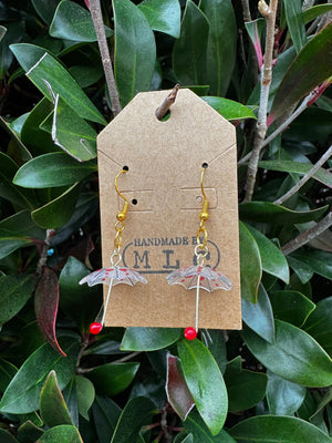 Raindrop Romance Earrings | Whimsical Romantic Jewelry Gift by Mushroom Lady Co, handmade jewelry main product photo